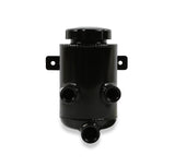 Holley 198-212 Power Steering Remote Reservoir - Black Aluminum with Bracket