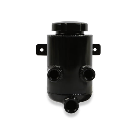 Holley 198-212 Power Steering Remote Reservoir - Black Aluminum with Bracket