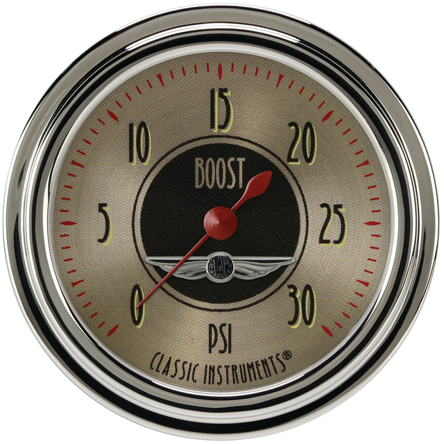 Classic Instruments All American Nickel 2 5/8" Boost Gauge, 30 psi - AN342SLC