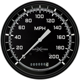 Classic Instruments AutoCross Gray 4-5/8" Speedometer Gauge - AX56GBLF
