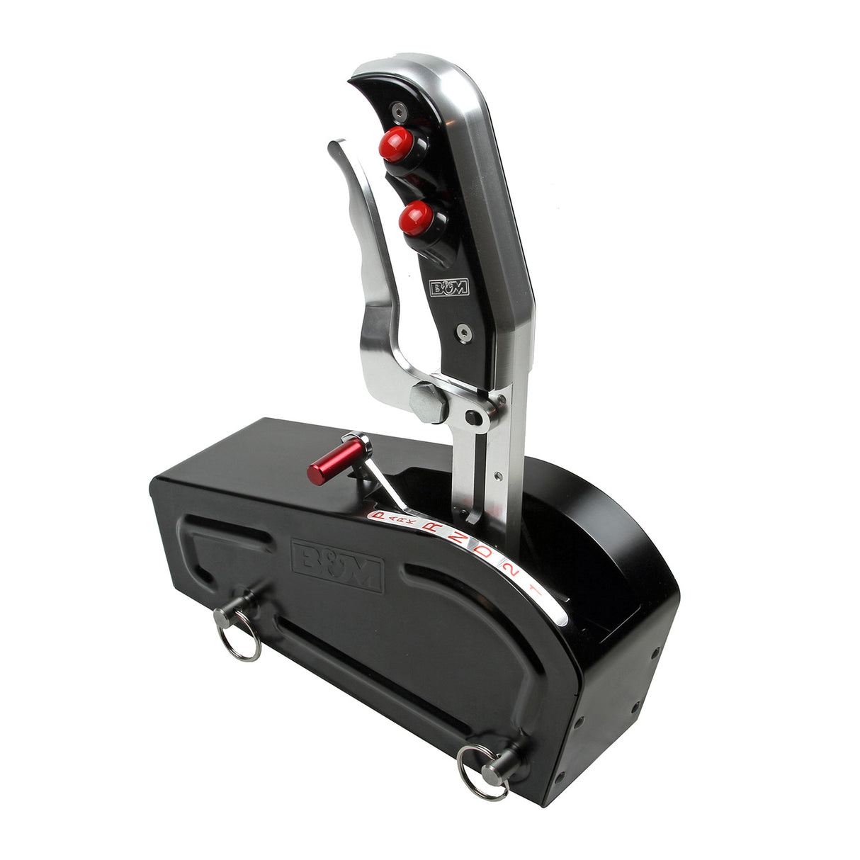 B&M Automatic Gated Shifter - Magnum Grip Stealth Pro Stick - Two Tone - Dual Button - 81104