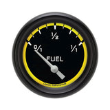 Classic Instruments Autocross Yellow 2-5/8" Fuel Level Gauge (75-10 Ohm) - AX211YBLF
