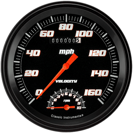 Classic Instruments VELOCITY BLACK 5IN SPEEDTACHULAR - VS50BBLC