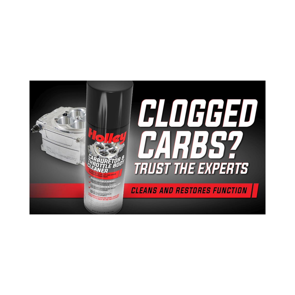 Holley 120-HLYCC-18 HOLLEY Carburetor & Throttle Body Cleaner Spray, 18oz Can