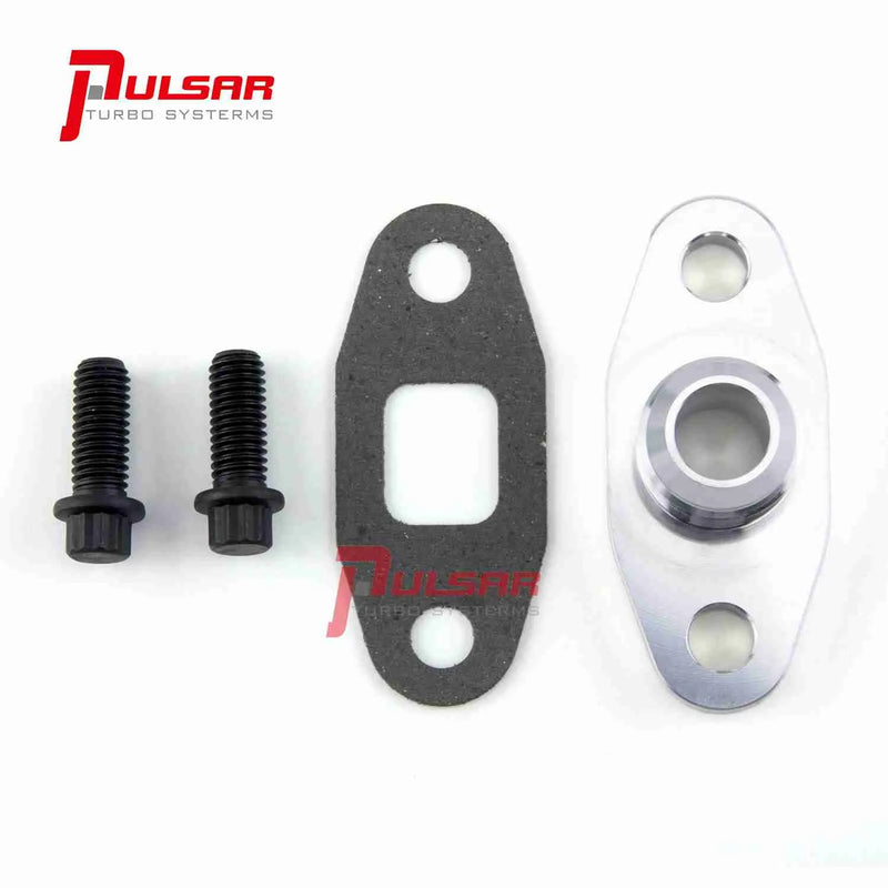 Pulsar Oil Drain Flange Install Kit for Precision Turbo T4 T67 T72 T76 T78
