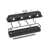 Holley 241-192 2-Piece Pontiac Style Valve Cover - Gen III/IV LS - Satin Black