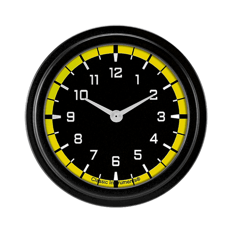 Classic Instruments AutoCross Yellow 2 5/8" Clock - AX92YBLF