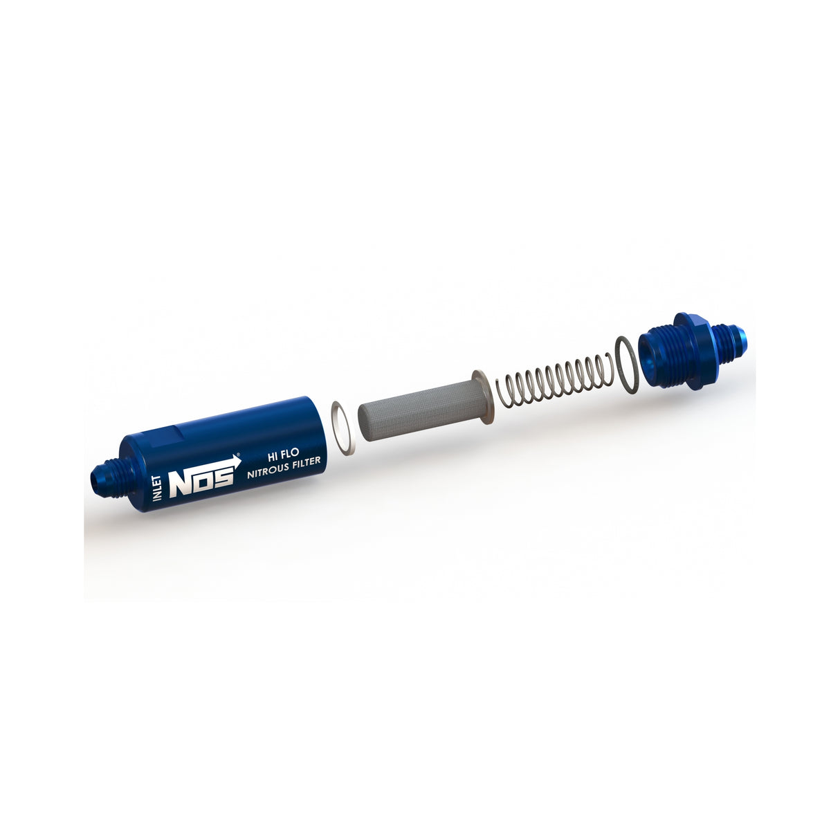 NOS In-Line Hi-Flow Nitrous Filter, 4AN - Blue - 15551NOS
