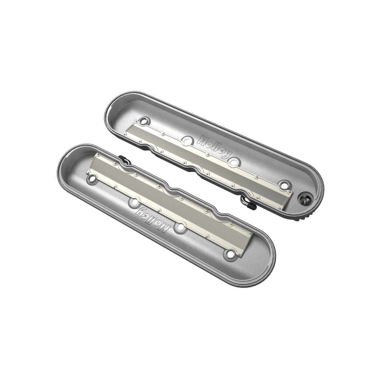 Holley 241-131 Vintage Series Finned LS Valve Covers, Standard Height - Polished