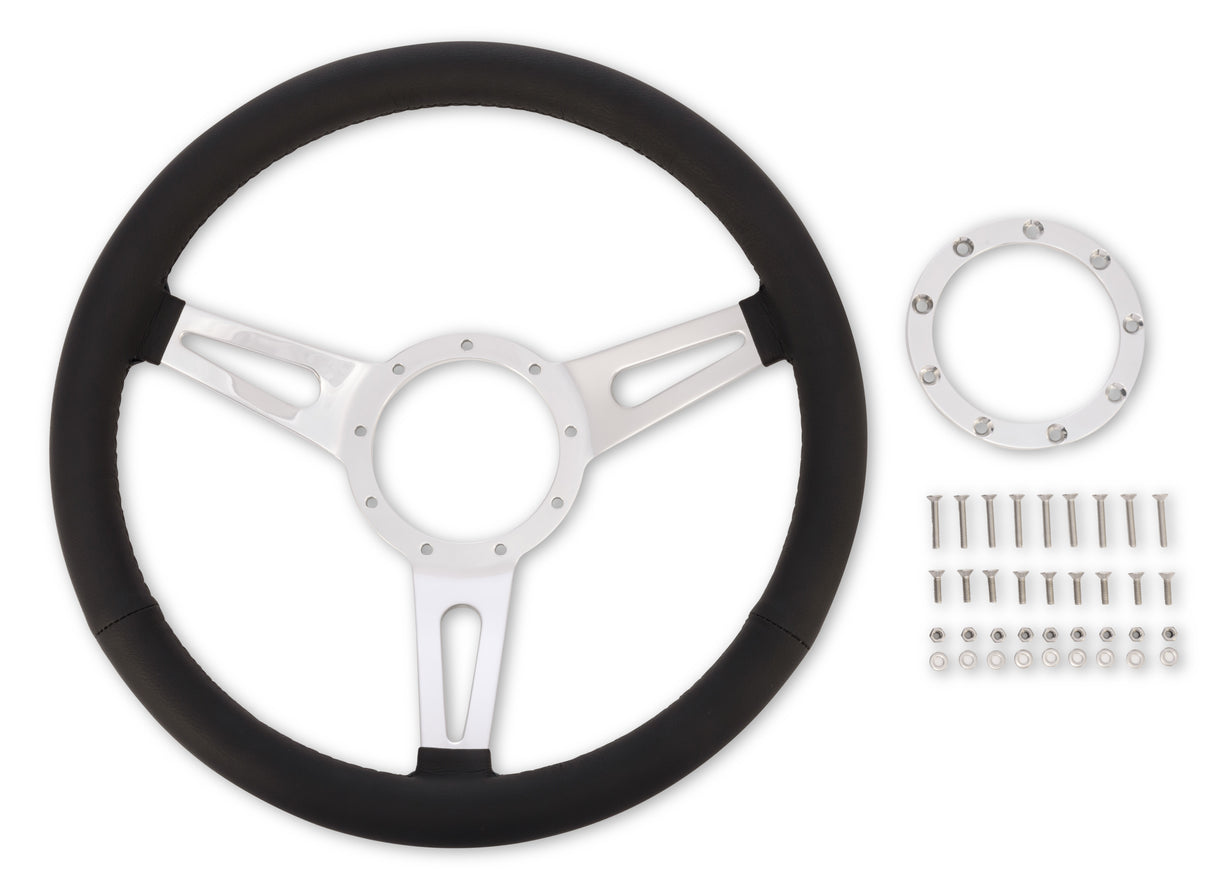 Scott Drake Corso Feroce 15" Black Leather Steering Wheel 9 Hole - S1MS-3600-BK