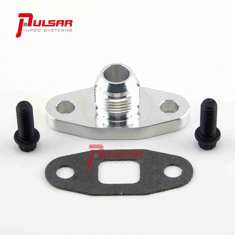 Pulsar Oil Drain Flange Install Kit for Precision Turbo T4 T67 T72 T76 T78