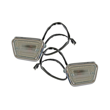 Scott Drake Front Side Marker Lights, Pair - C8ZZ-15A201-C-D