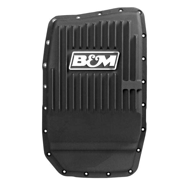 B&M Hi-Tek Deep Transmission Pan - Black Aluminum - 70394