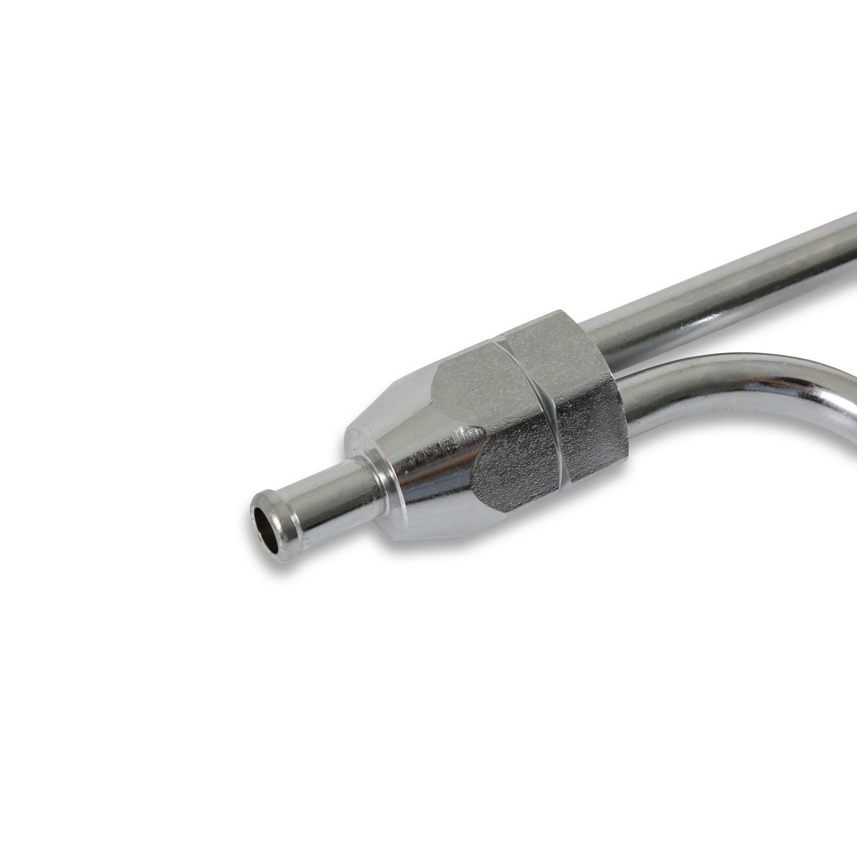 Mr Gasket Fuel Line - 3/8 Inch Dual Inlet - Chrome - 1551