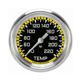 Classic Instruments Autocross Yellow 2 5/8" Stock Eliminator Temp. Gauge - AX329YAPF