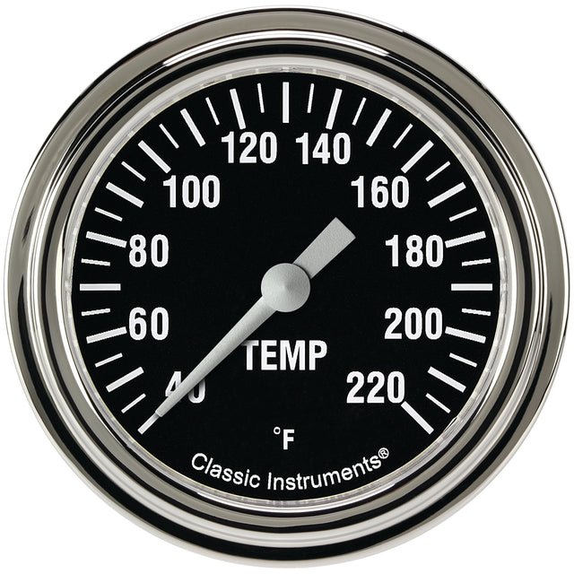 Classic Instruments Hot Rod 2-5/8" Stock Eliminator Tempature Gauge - HR329SLF