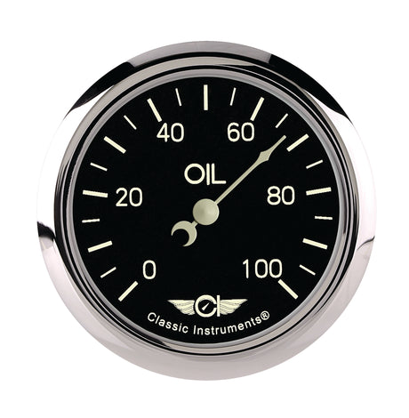 Classic Instruments Classic Series 2-5/8" Oil Pressure Full Sweep (100 PSI) - CL381SRF