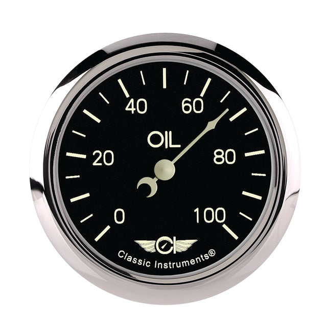 Classic Instruments Classic Series 2-5/8" Oil Pressure Full Sweep (100 PSI) - CL381SRF