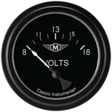 Classic Instruments Moal Bomber 2-5/8" Volt Gauge - MA230BLF