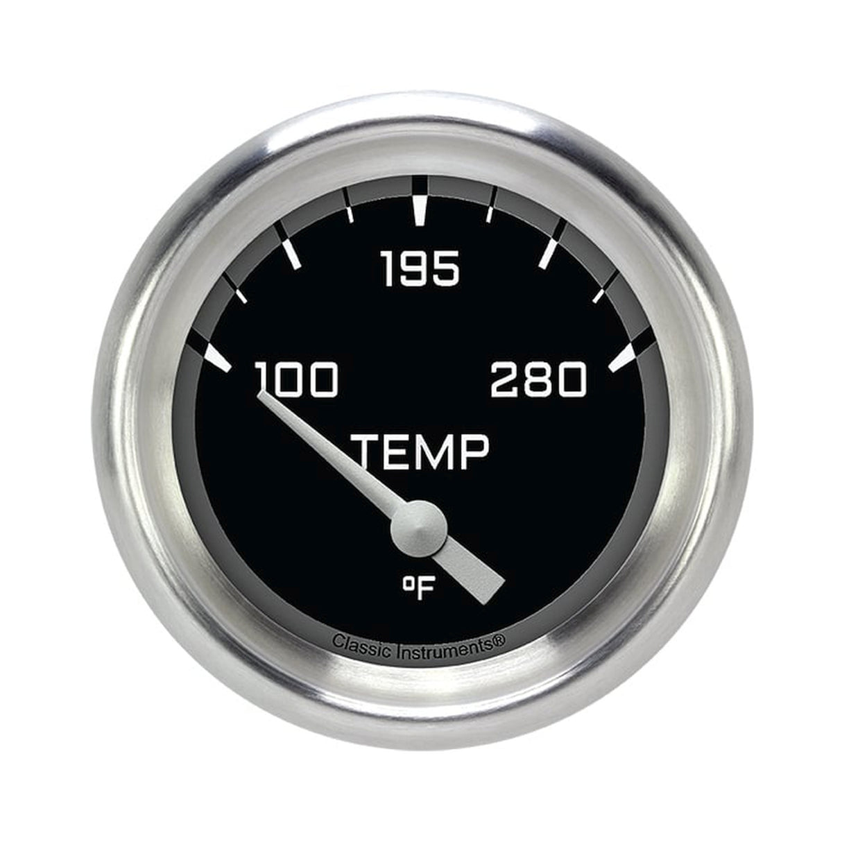 Classic Instruments AutoCross Gray 2 5/8" Short Sweep Water Temperature Gauge - AX226GAPF-08