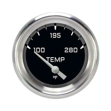 Classic Instruments AutoCross Gray 2 5/8" Short Sweep Water Temperature Gauge - AX226GAPF-08