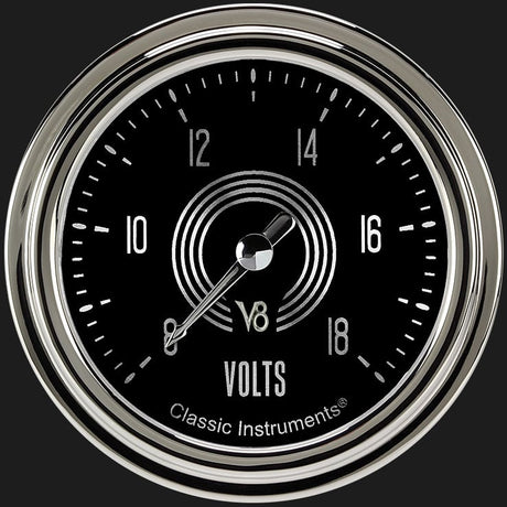Classic Instruments V8 Speedster 2 5/8" Voltage Gauge - V8SR330SLC