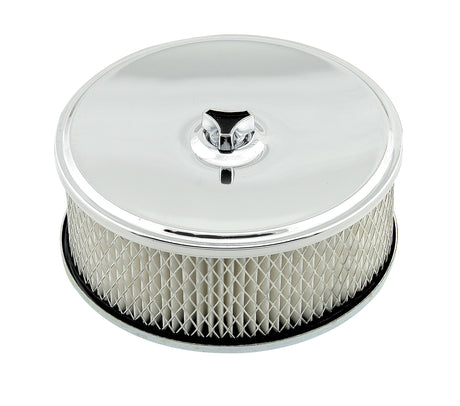 Mr Gasket Air Filter Assembly - Chrome - 6-1/2 Inch x 2-7/16 Inch - 4346