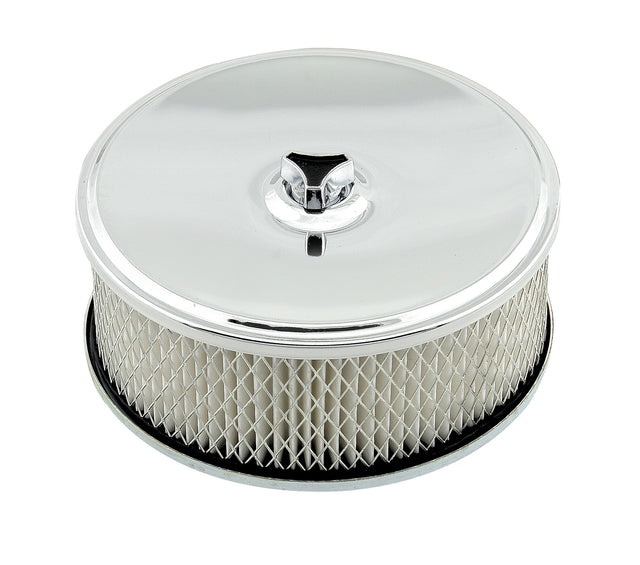 Mr Gasket Air Filter Assembly - Chrome - 6-1/2 Inch x 2-7/16 Inch - 4346