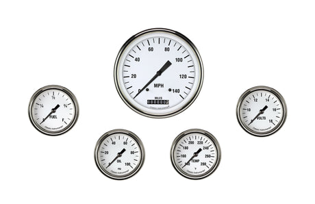 Classic Instruments White Hot Five Gauge Set 354 - WH354SLF