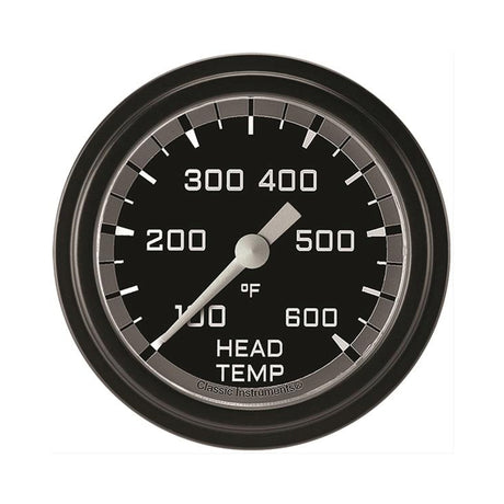Classic Instruments Autocross Gray 2 5/8" Cylinder Head Temp. Gauge - AX397GBLF