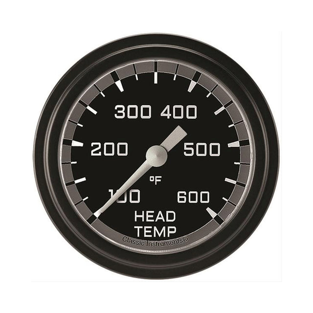 Classic Instruments Autocross Gray 2 5/8" Cylinder Head Temp. Gauge - AX397GBLF