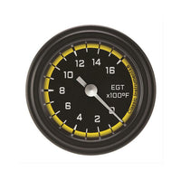 Classic Instruments Autocross Yellow 2-1/8" Exhaust Gas Tempature Gauge - AX198YBLF