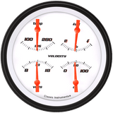 Classic Instruments Velocity White 4 5/8" Quad - VS31WBLF