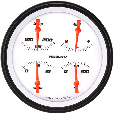 Classic Instruments VELOCITY WHITE 5IN QUAD 240-33 - VS75WBLC