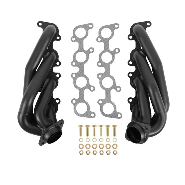 Flowtech Shorty Headers - Black Painted - 91674FLT