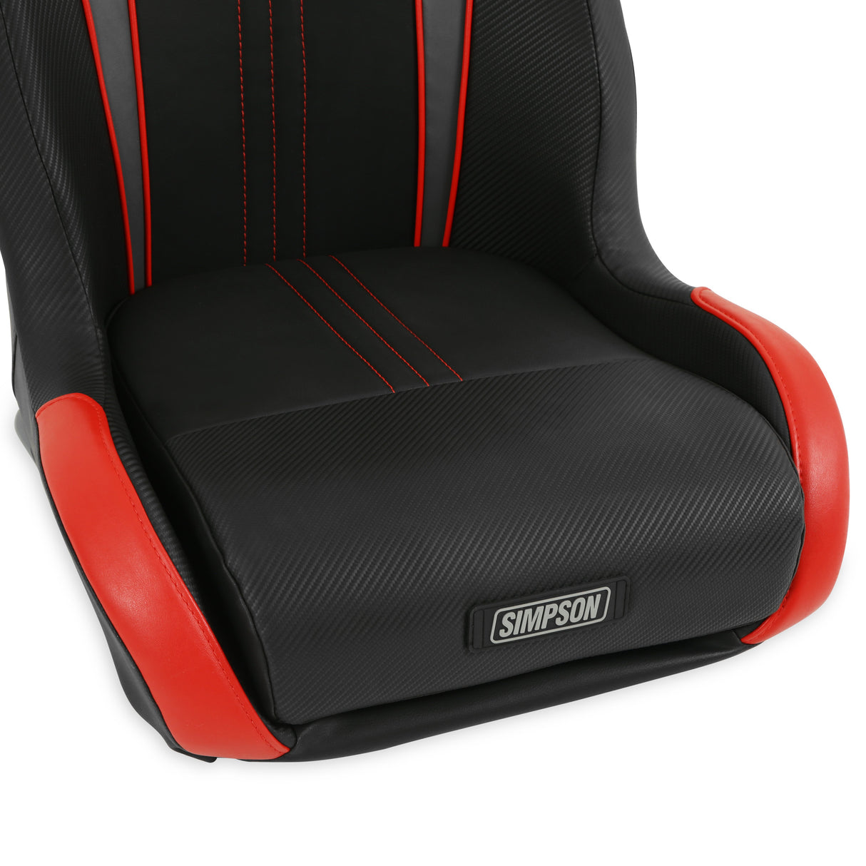Simpson Vortex II Off-Road Suspension Seats Black/Red PAIR - S104-306-2
