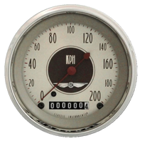 Classic Instruments All American Nickel 3-3/8" Speedometer Gauge - AN59SHC