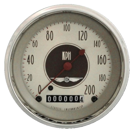 Classic Instruments All American Nickel 3 3/8" Speedometer - AN59SHC