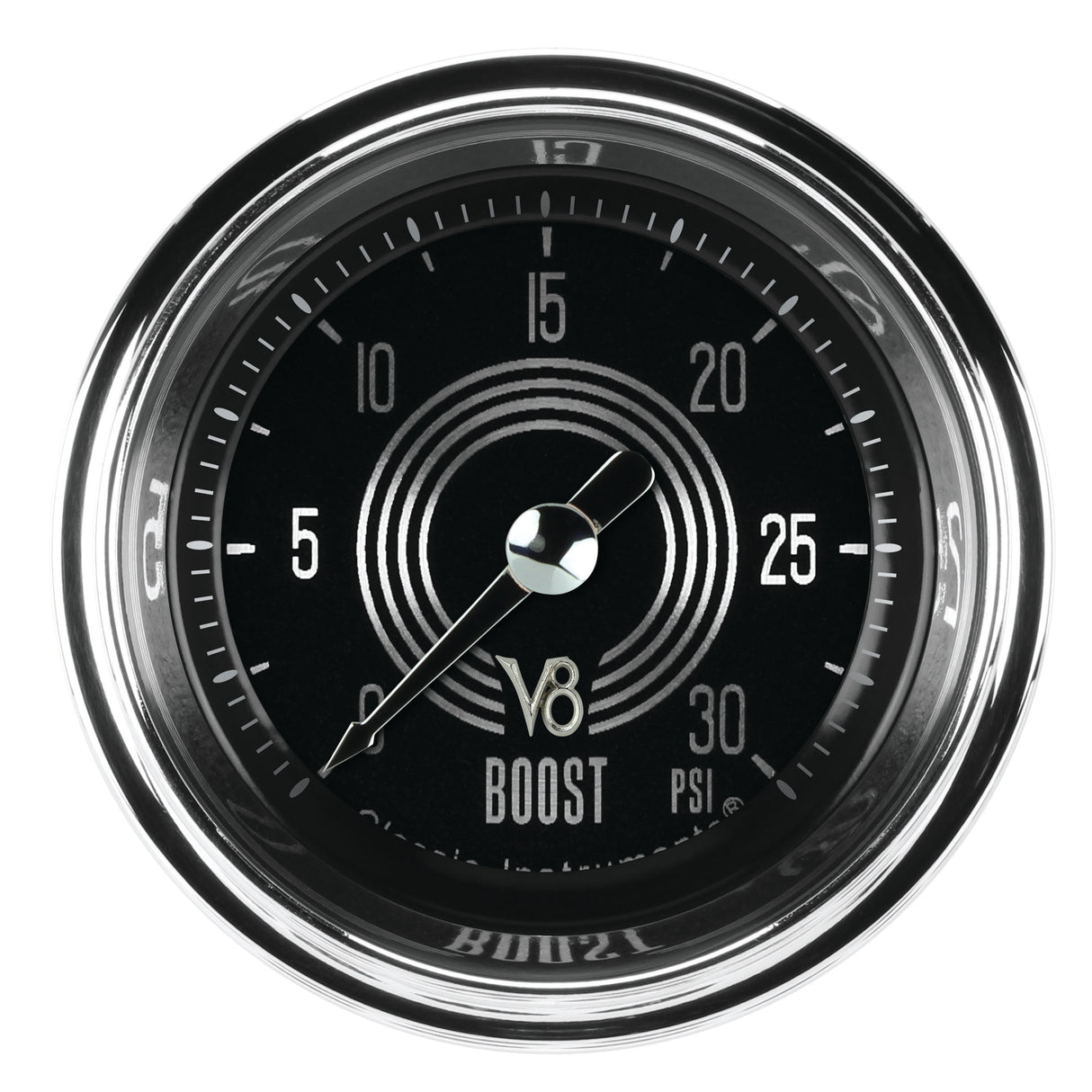 Classic Instruments V8 Speedster 2-1/8" Boost Gauge (30 PSI) - V8SR142SHC