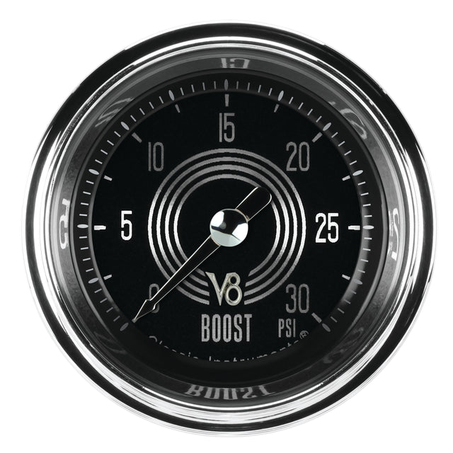 Classic Instruments V8 Speedster 2-1/8" Boost Gauge (30 PSI) - V8SR142SHC
