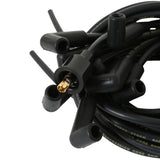 ACCEL Spark Plug Wire Set- 8mm - Black Wire with Black 90 Deg Boots - 4041K