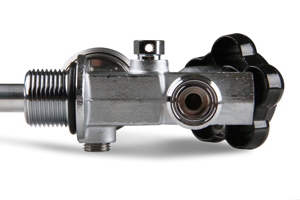NOS 15lb & 20lb Bottle Super Hi-Flow Valve Assembly w/Siphon Tube & Black Gauge - 16340ABNOS