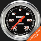 Classic Instruments Velocity Black 2 5/8" Boost/Vac Gauge - VS341BAPF