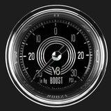 Classic Instruments V8 Speedster 2 1/8" Boost/Vac Gauge - V8SR141SHC