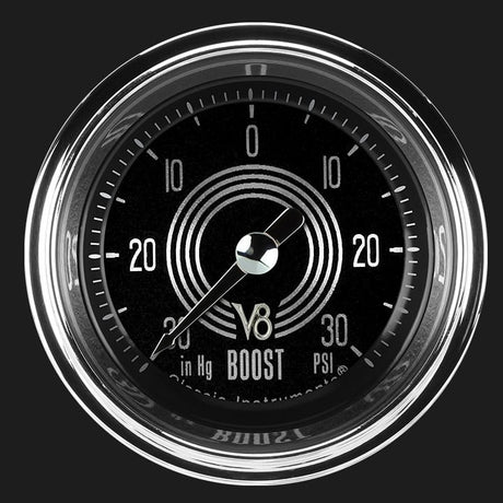 Classic Instruments V8 Speedster 2 1/8" Boost/Vac Gauge - V8SR141SHC
