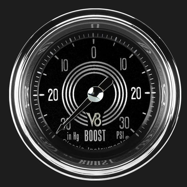 Classic Instruments V8 Speedster 2 1/8" Boost/Vac Gauge - V8SR141SHC