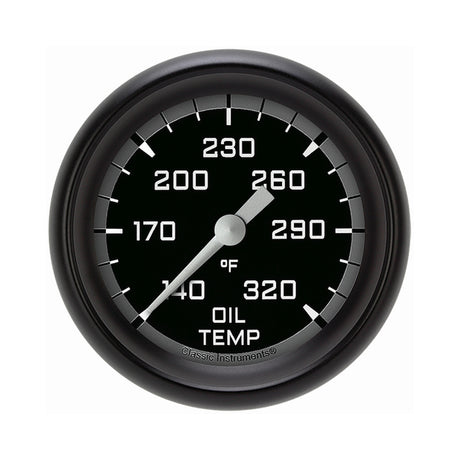 Classic Instruments Autocross Gray 2 5/8" Oil Temperature Gauge - AX328GBPF