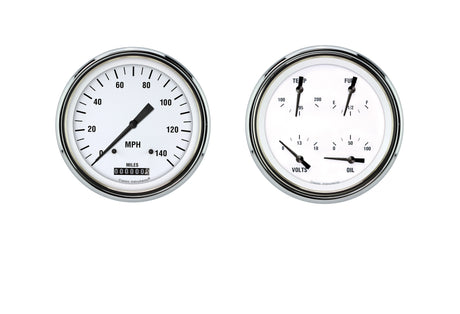 Classic Instruments 47-'53 WHITE HOT CHV TRK- SPEED/QUAD-LS - CT47WH52-LS