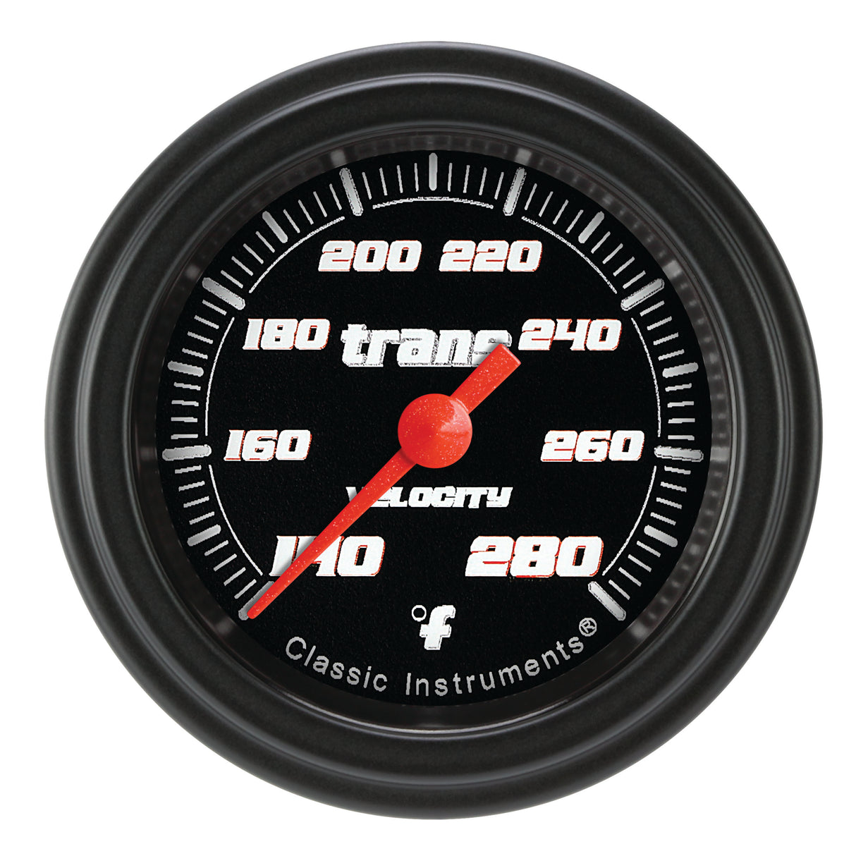 Classic Instruments Velocity Black 2-1/8" Transmission Temperature Gauge - VS127BBLF