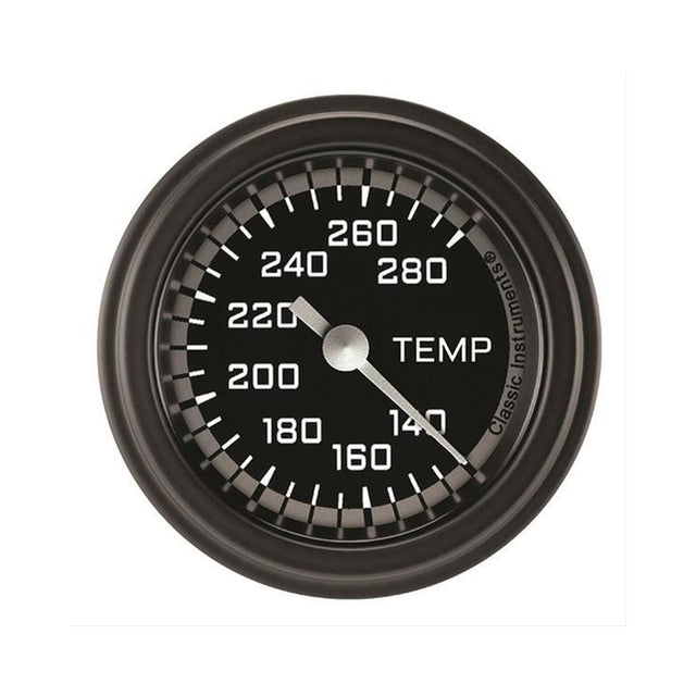Classic Instruments AutoCross Gray 2 5/8" Full Sweep Water Temperature Gauge - AX326GAPF-04